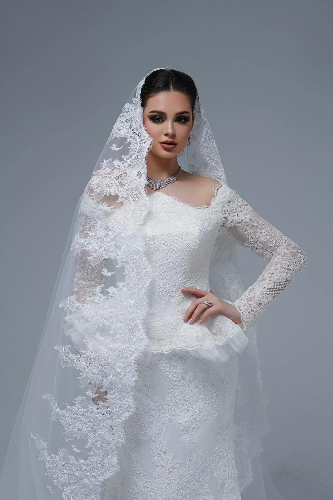 eleganza wedding dresses White Bow-Back A-Line Long Wedding Gown – Modsele main image 1